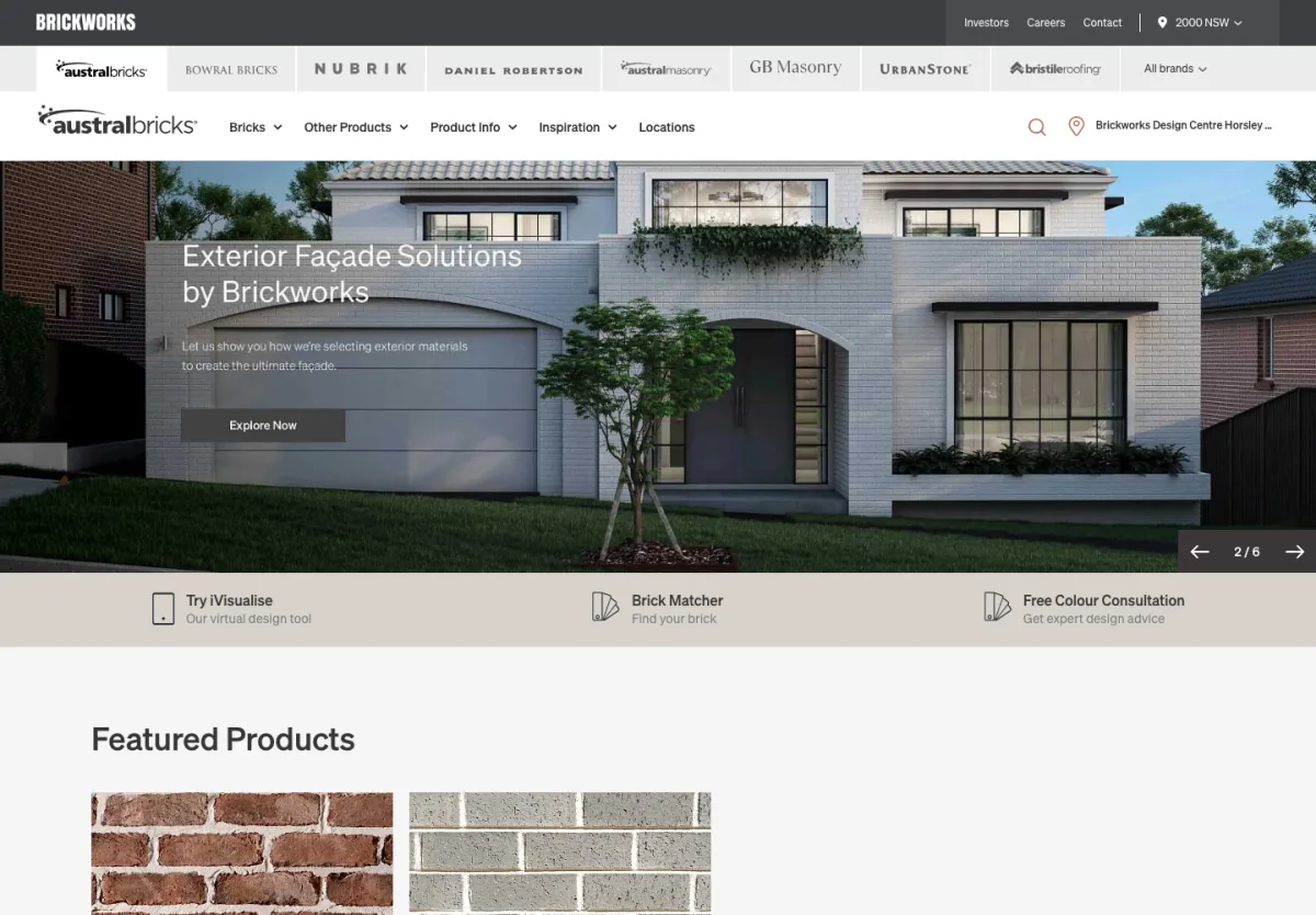 Austral Bricks storefront preview